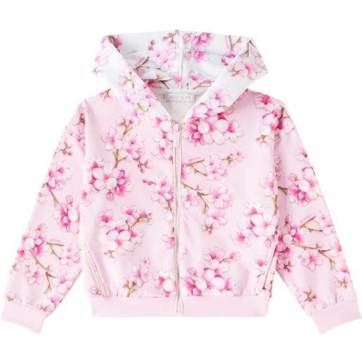 Monnalisa felpa in misto cotone con zip