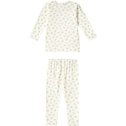 Bonpoint baby - pigiama genna in cotone a fiori