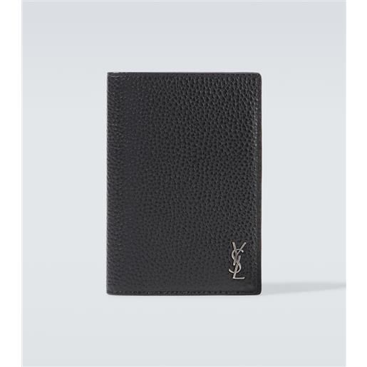 Saint Laurent porta passaporto in pelle