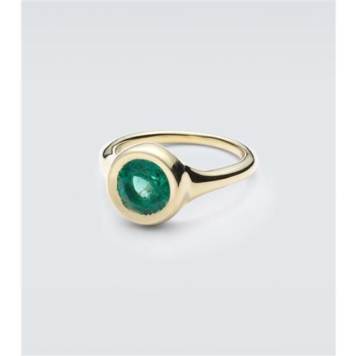 Octavia Elizabeth anello lenny in oro 18kt con smeraldo