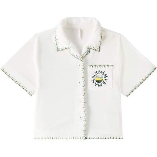 Zimmermann Kids camicia tallow in spugna di misto cotone
