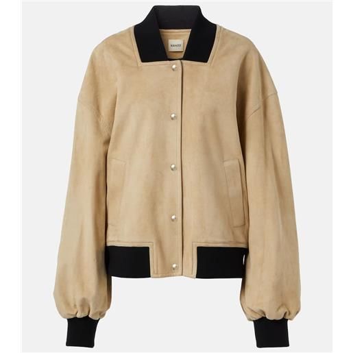 Khaite bomber spence in suede