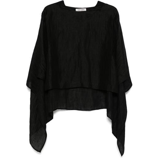 Henrik Vibskov blusa uncut silk - nero