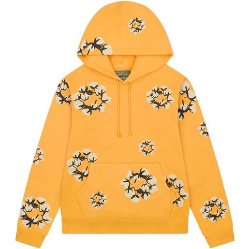 Denim Tears felpa cactus tears wreath con cappuccio - giallo