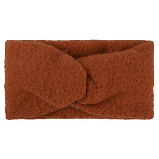 styleBREAKER fascia per capelli da donna in maglia fine con nodo a torsione | scaldacollo invernale caldo con superficie morbida | fascia elastica paraorecchie larga 15 cm, colore: cognac