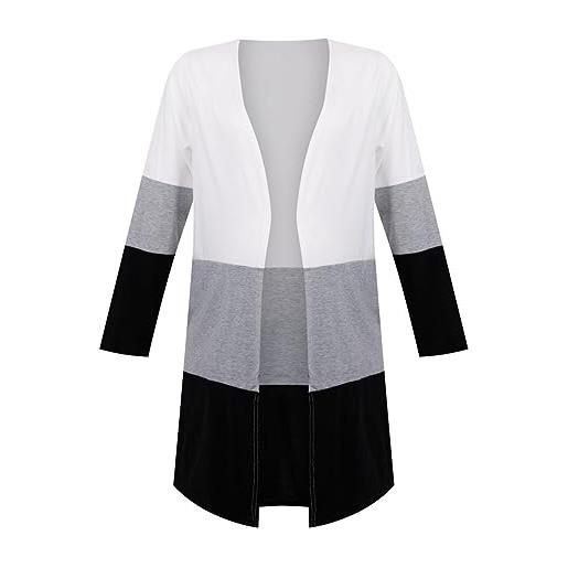 Generic donna incinta donna aperto frontale maglia cardigan inverno autunno maglione pois maniche lunghe tasche cappotto outwear carino top premaman, grigio, m