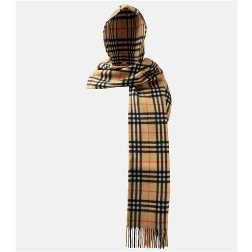 Burberry sciarpa Burberry check con cappuccio
