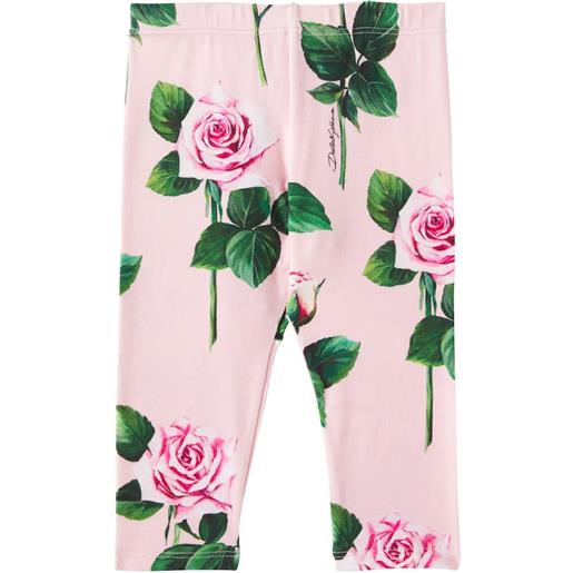 Dolce&Gabbana Kids baby - leggings in misto cotone con stampa