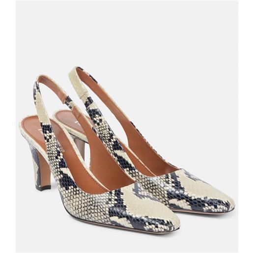 Paris Texas pumps slingback belle 75 in pelle stampata