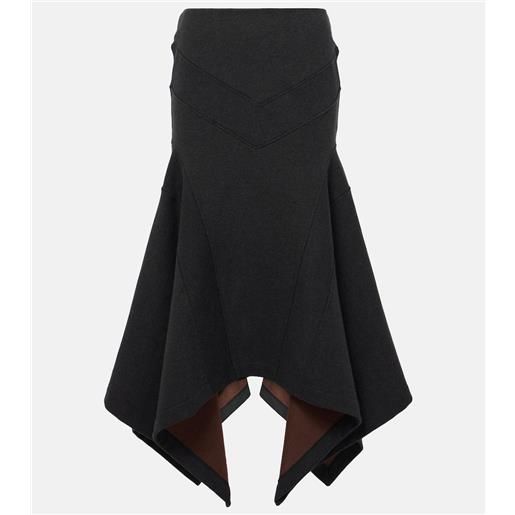 The Attico gonna midi asimmetrica in cotone