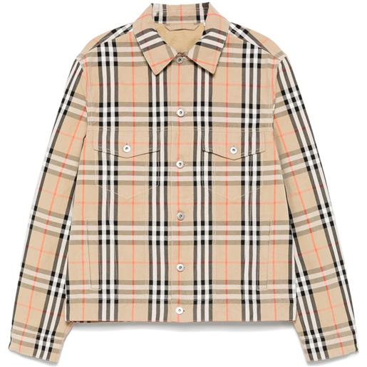 Burberry giacca a quadri - toni neutri
