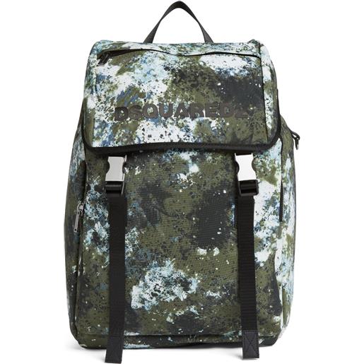 DSQUARED2 zaino con stampa - verde