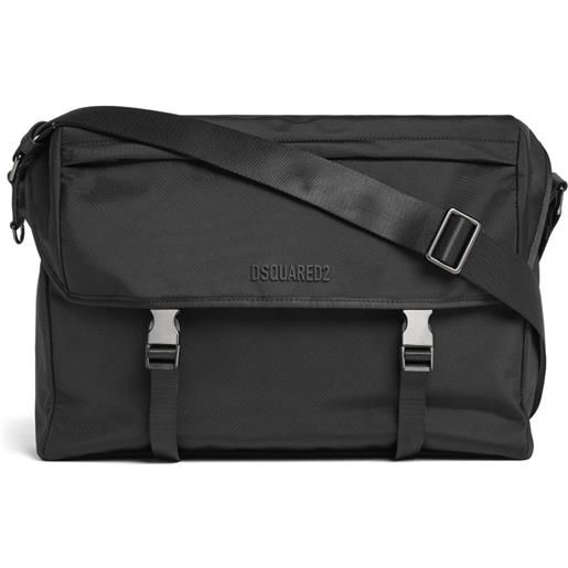 DSQUARED2 borsa messenger con logo - nero