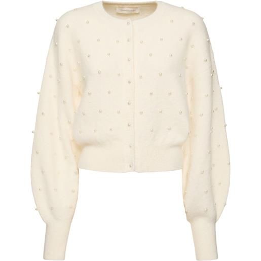 ZIMMERMANN cardigan crush in misto alpaca con perline