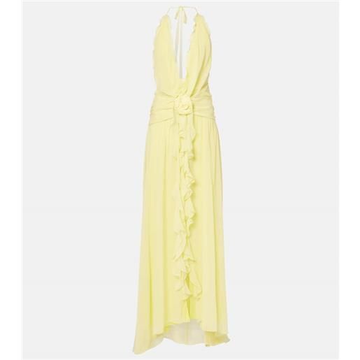Blumarine abito lungo in georgette di seta