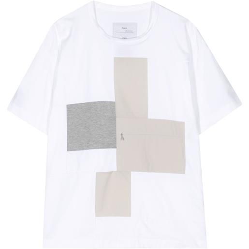 Fumito Ganryu t-shirt con tasca frontale - bianco