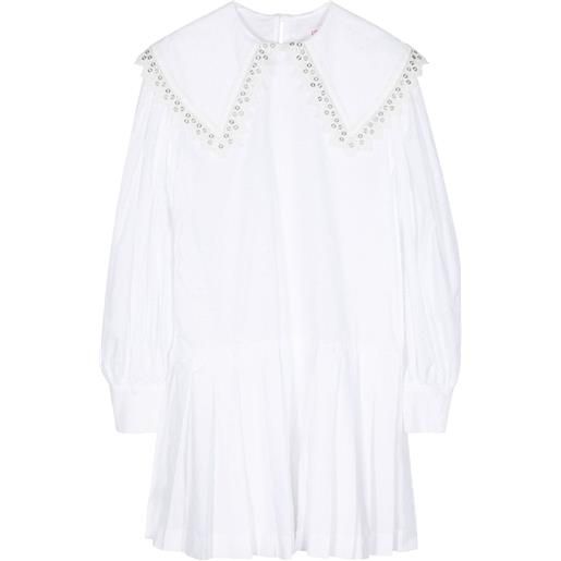 Charles Jeffrey Loverboy abito babydoll corto in cotone - bianco