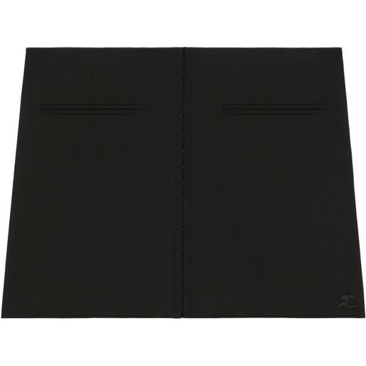 Courrèges minigonna heritage clipped - nero
