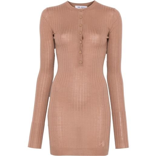 The Attico abito corto a coste larghe - marrone