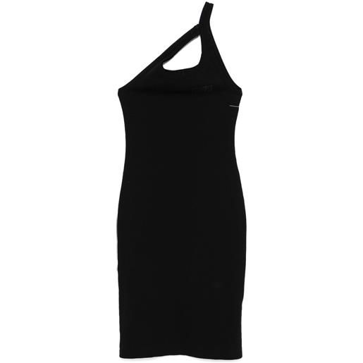 MM6 Maison Margiela abito midi a coste - nero