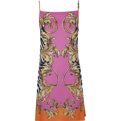 Versace Jeans Couture abito corto outline barocco - rosa