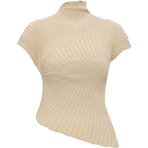 Cult Gaia t-shirt a coste - toni neutri