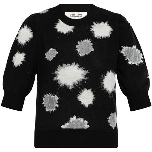 DVF Diane von Furstenberg maglione con stampa grafica - nero