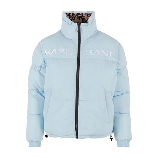 Karl Kani giacca invernale reversibile, blu chiaro/sabbia/nero, s