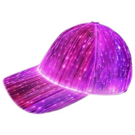 Earthradius cappellino led bianco luminoso 7 colori cappello da baseball con ricarica usb cappucci luminosi