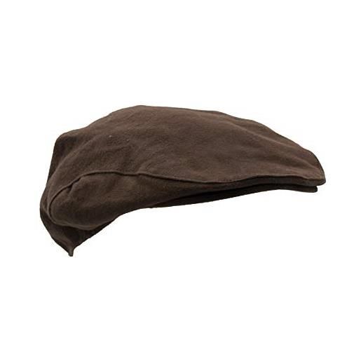 WALKER AND HAWKES coppola impermeabile unisex, in tessuto di fustagno, taglie: s-xl brown small