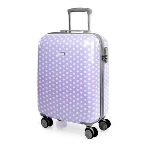 ITACA - trolley valigia bambino da viaggio, bagaglio a mano 55x40x20, per bambini e bambine. Trolley bambino da viaggio, malva
