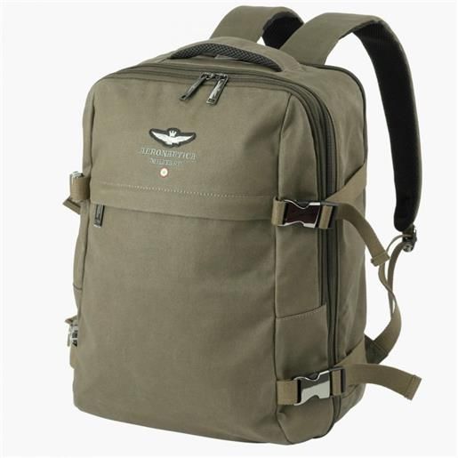 Aeronautica Militare zaino bagaglio a mano espandibile Aeronautica Militare linea new city porta pc 15.6 in canvas cerato khaki am 543