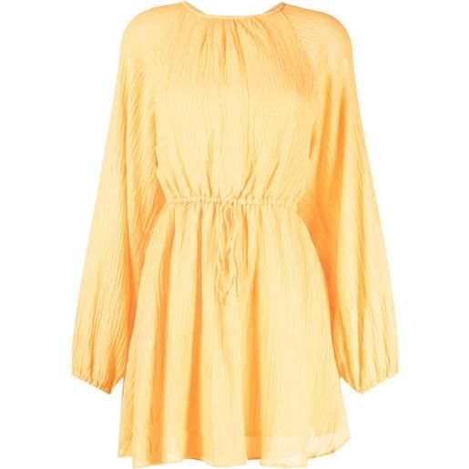 Faithfull the Brand abito corto constance con scollatura posteriore - giallo