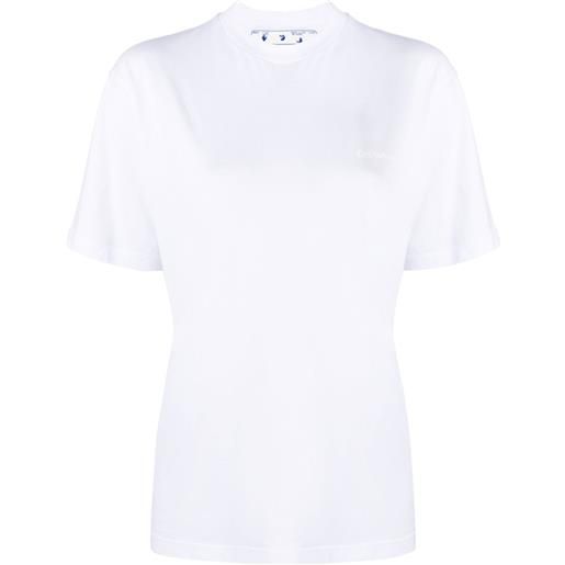 Off-White t-shirt con righe - bianco