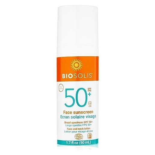 Biosolis face sunscreen and neck lotion spf 50 for unisex 1,7 oz sunscreen
