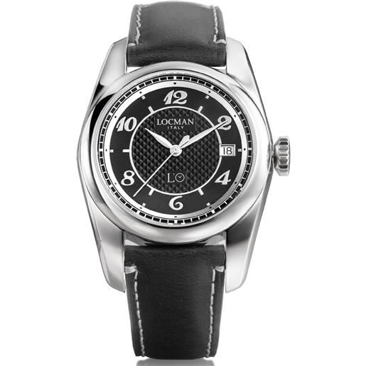 Locman xxiv canto titanio nero cinturino pelle 0lo4t01a-00bkknpk