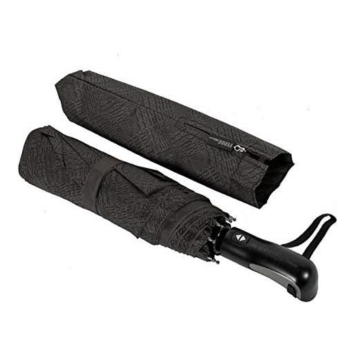 Gianfranco Ferrè ombrello uomo automatico gigante apri-chiudi duomatic, alluminio e fiberglass, antivento (tortora)