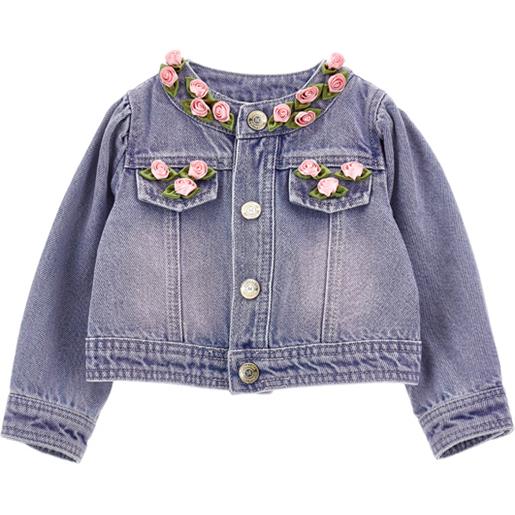 Monnalisa giubbino jeans con roselline