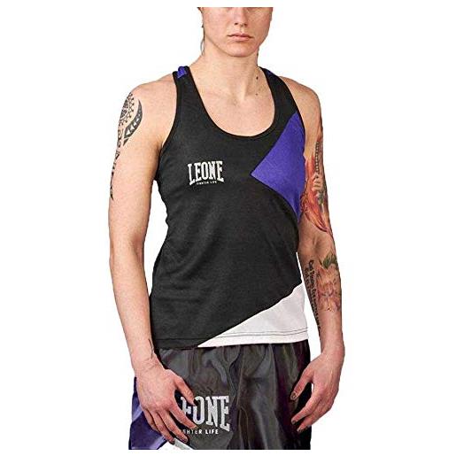 LEONE 1947 fighter life w canottiera boxe donna, donna, nero, s