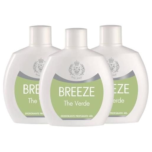 Breeze squeeze deodorante profumato unisex 48h 100 ml (3, Breeze deodorante the verde)