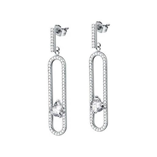 Morellato orecchini donna collezione 1930 in acciaio, cristalli - satp04, estandar, metallo, agata