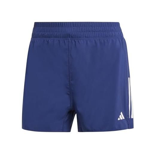 adidas pantaloncini da donna own the run, l, 10,2 cm, blu scuro