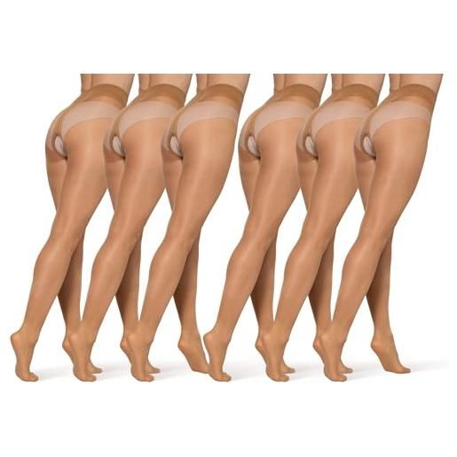 BANANALU 20 collant ouvert con cavallo aperto, bronzo, set da 3 pezzi, m