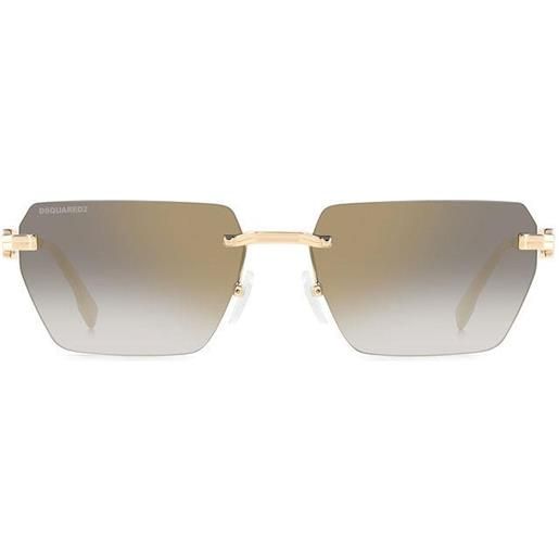 Dsquared2 occhiali da sole d2 0102/s rhl oro/blu unisex