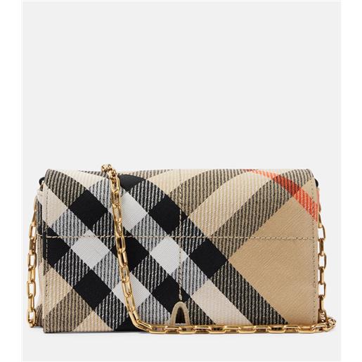Burberry borsa a tracolla snip Burberry check mini