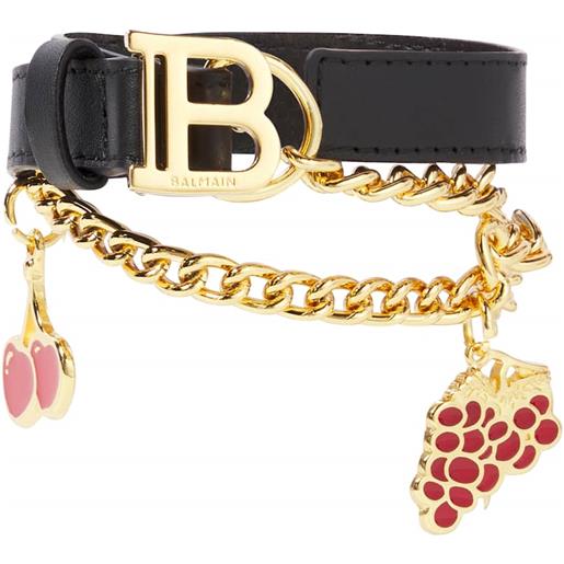 Balmain Kids cintura in pelle con catena