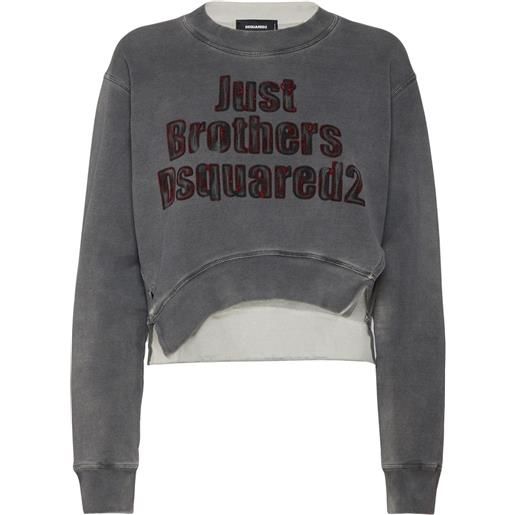 DSQUARED2 felpa just brothers - grigio
