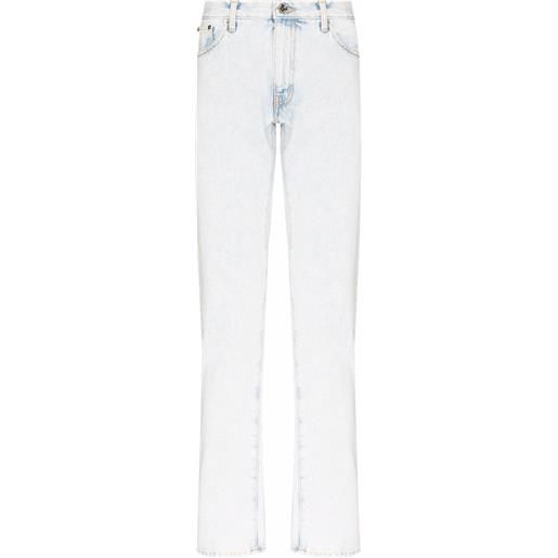 Off-White jeans slim con stampa - blu