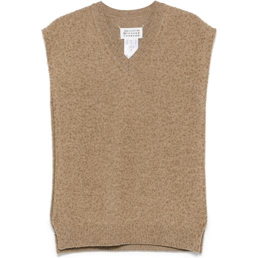 Maison Margiela gilet in maglia - marrone