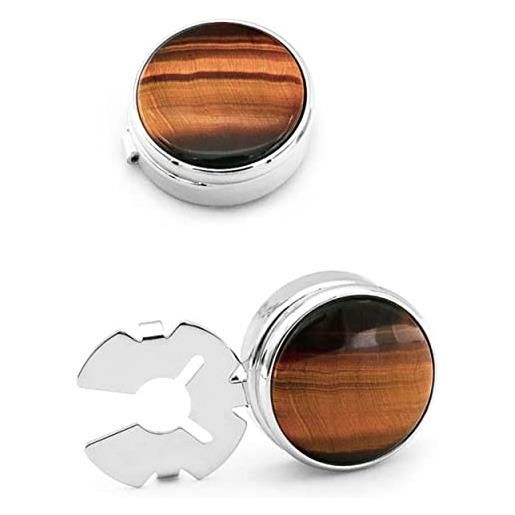 COOLMETALJACKET copri bottone da camicia e gemelli per camicie da uomo - regalo di nozze e affari in acciaio inossidabile - mm